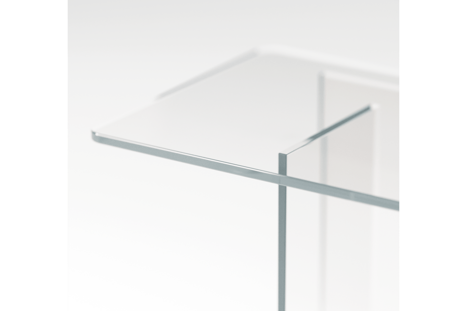 Ponti Side Table Wide, Super Clear